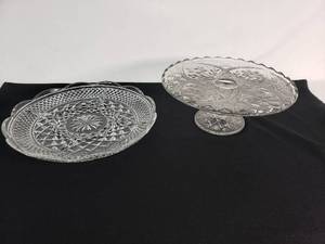 Pressed Glass Serving Platters