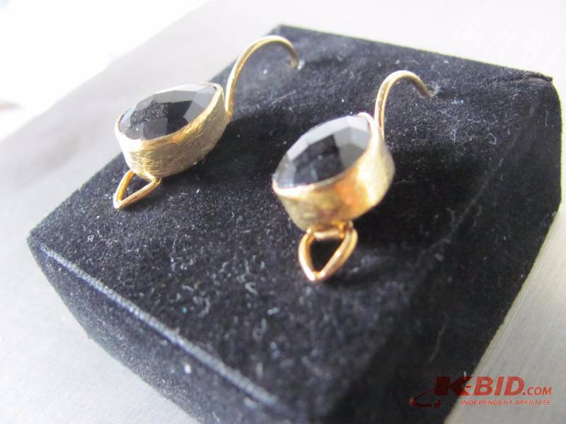 Classic Bronze Finish Tear Drop Crystal Earrings