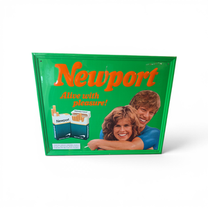 Vintage Newport Cigarette Metal Sign Advertising Collectible
