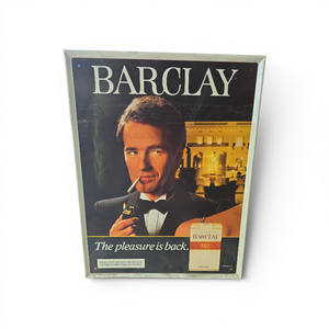 Vintage Barclay Cigarette Metal Sign Collectible