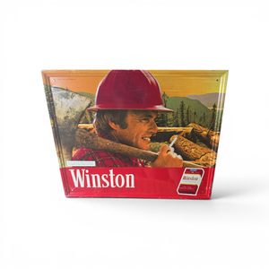 Vintage Winston Cigarette Metal Collectible Sign