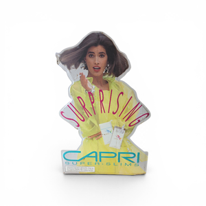 Vintage Capri Slims Cigarette Metal Sign