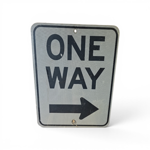 One Way Sign Metal