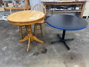 Wood Table With 2 Chairs  Table