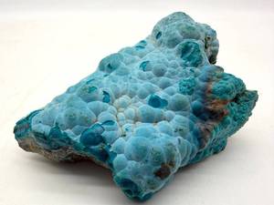 Natural Blue Botryoidal Mineral Specimen on Matrix