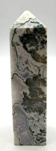 Druzy Moss Agate Crystal Point 1 Lb 3.7 Oz
