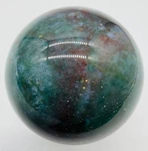 Polished Ocean Jasper Stone Sphere With Stand