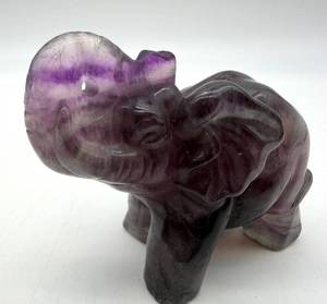 Amethyst Elephant Carving Figurine