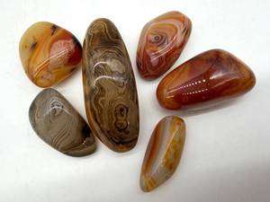 Polished Banded Agate Stones (Lot of 6)
