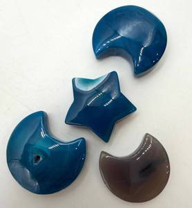 Decorative Stone Moon and Star Pieces (Lot of 4)