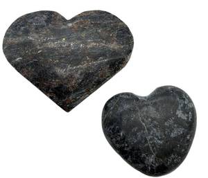 Heart-Shaped Jasper Stone Carvings Set of 2