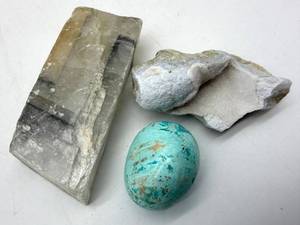 Mixed Mineral Specimens (Lot of 3) including Turquiose