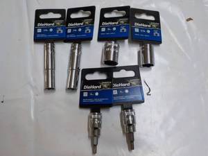 DieHard 3 sizes 6 total Deep Socket...