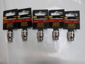 5 Gear Wrench E-10 Etorx Sockets...