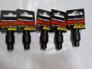 5 Gear Wrench E-10 External Torx So...