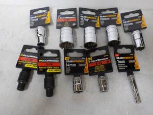 10 Gear Wrench Variety of Deep, Tor...