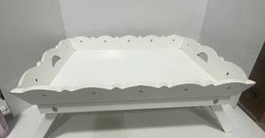 Cute Collapsible Wooden Serving Tray. Breakfast in Bed Anyone
