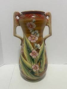 Vintage 16 Tall Double Handled Art Pottery Vase
