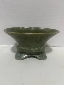 Vintage Brush Pottery Kidney Shaped Planter Speckled Glaze