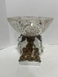 Genuine Monarch Crystal Compote Bowl Made in West Germany