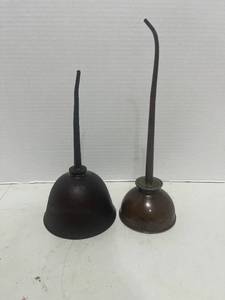 2 Vintage Thumb Oiler Cans