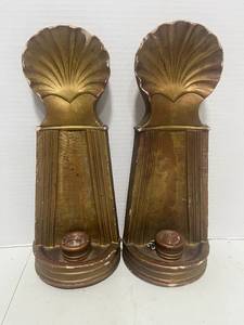 Vintage Gold Gilded Chalkware Wall Sconces