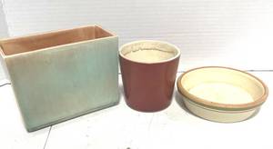 Vintage Covina Planter, Royal Copley Planter and Weller Base