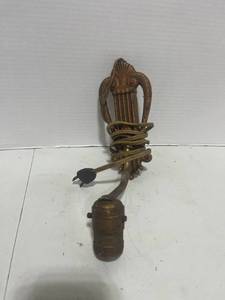 Vintage Metal Wall Sconce Art Deco Style