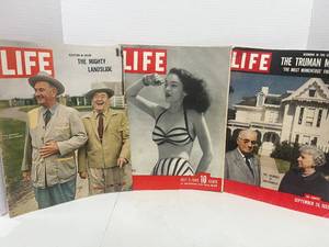 1945, 1955, 1964 LIFE Magazines Truman, Bathing Suits and LBJ
