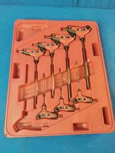Mac Tools T-handle key set, likely featuring dual-drive ends for versatility.