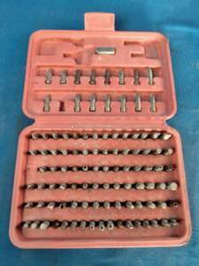 100-piece security bit set featuring a variety of tamper-proof screwdriver bits.