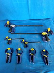 IRWIN QUICK-GRIP clamp set, likely the 8-piece assorted pack.