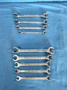 Craftsman flare nut wrenches designed for removing or replacing nuts on fuel, brake, or air conditioning lines.