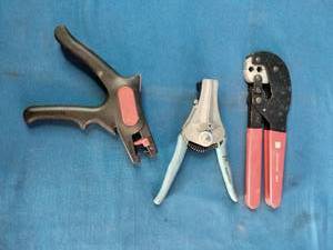 Pistol-Grip Wire Stripper, Stripmaster Wire Stripper, and Ratcheting Wire Crimper