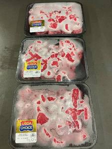 J - USDA Choice Beef Boneless Stew Meat - 3 x 1 lb 1 oz Packs