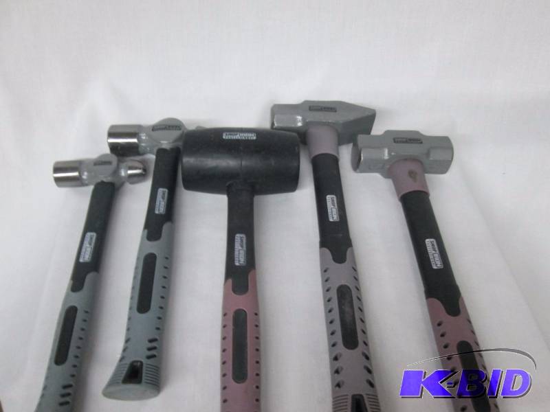 lot 16 image: 5-pc. General Hammer Set