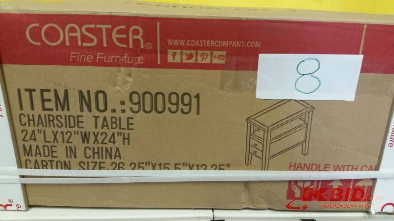 lot 8 image: Coaster Furniture Cappuccino Casual Storage Chairside Table