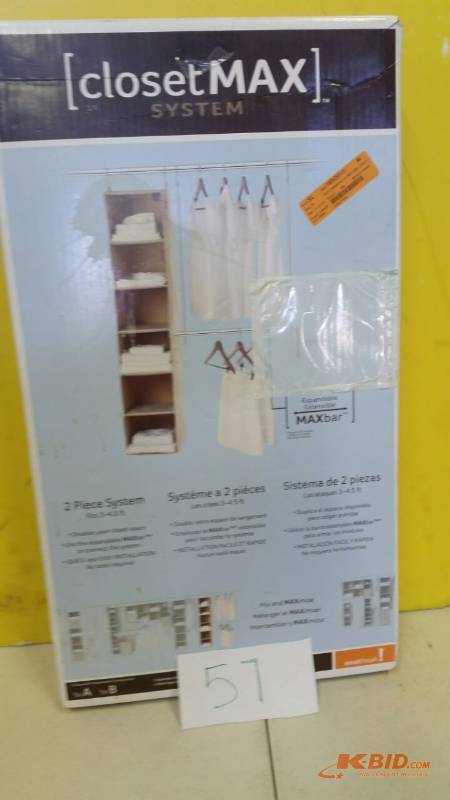 lot 57 image: ClosetMax 2 Pc System