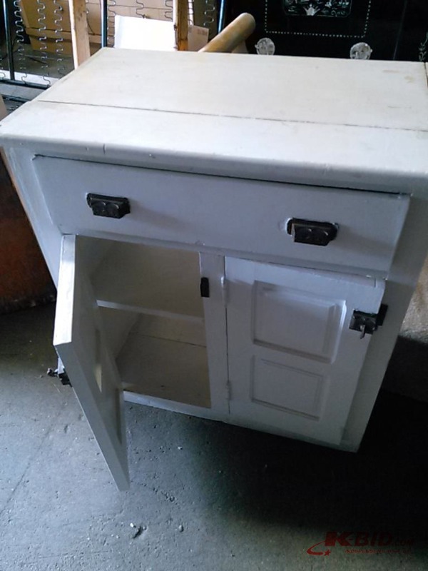 AWESOME ANTIQUE CHABBY CHIC REPURPOSED CABINET-ORIGINAL HARDWARE