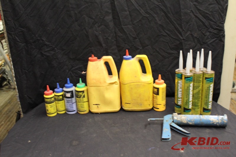 Marking Chalk, Poly Sealent and Caulk Gun