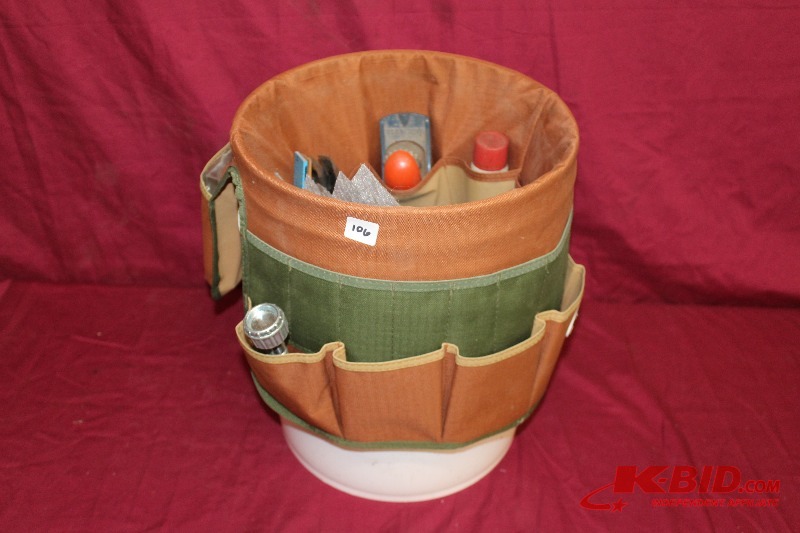 Bucket Boss full of Tools and Supplies