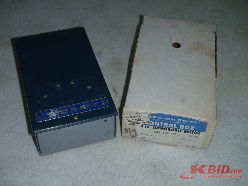 lot 37 image: Franklin Electric 280-107-4915 4 In. Submersible Motor Control Box