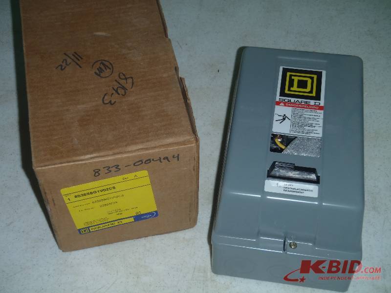 lot 38 image: Square D 8536SBG1V02CS Magnetic Motor Starter