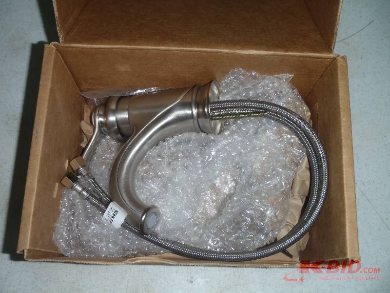 lot 51 image: Kohler 12182-BN Fairfax Brushed Nickel Sink Faucet - No Drain