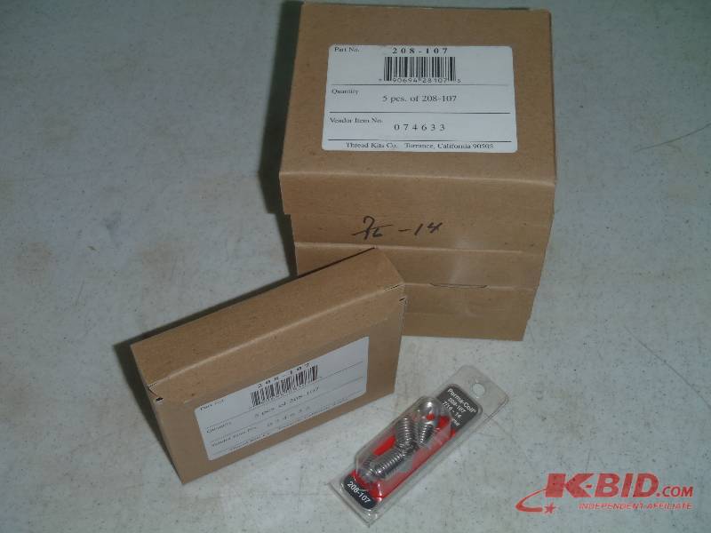 lot 54 image: Six Boxes (5 Packages per Box) of Perma-Coil 208-107 Thread Repair Kit 716-14 Inch Coarse