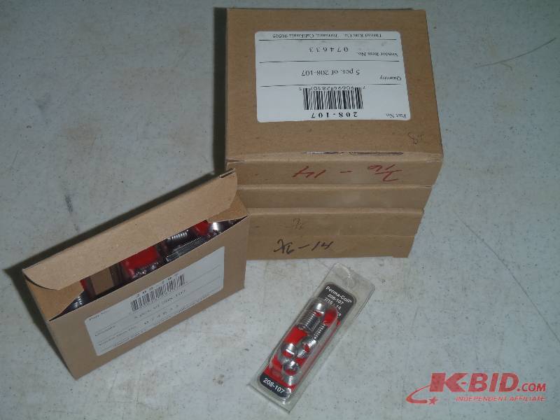 lot 56 image: Five Boxes (5 Packages per Box) of Perma-Coil 208-107 Thread Repair Kit 716-14 Inch Coarse