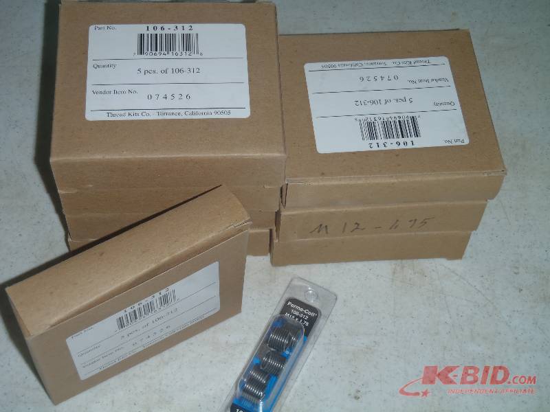 lot 67 image: Eight Boxes (5 Packages per Box) of Perma-Coil 106-312 Thread Repair Coil 12x1.75mm