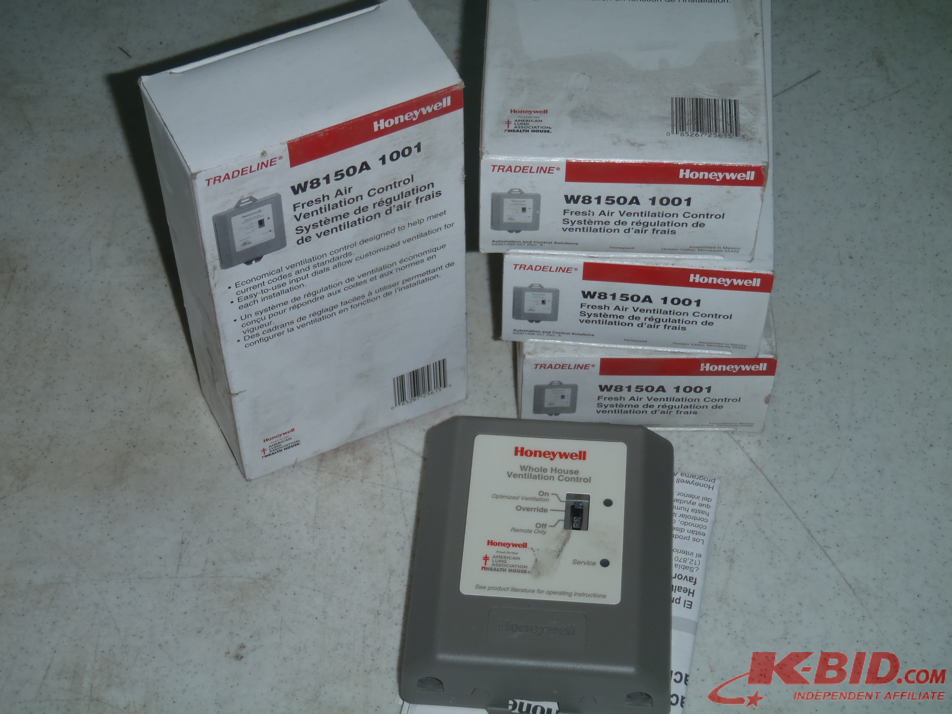 lot 89 image: Four (4) Honeywell W8150A1001 Fresh Air Ventilation Control