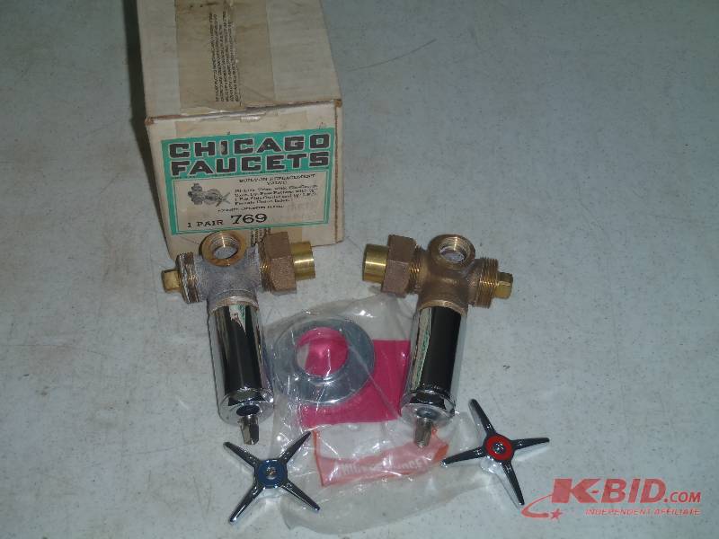 lot 177 image: Chicago Faucets 769 Concealed Straight Valve