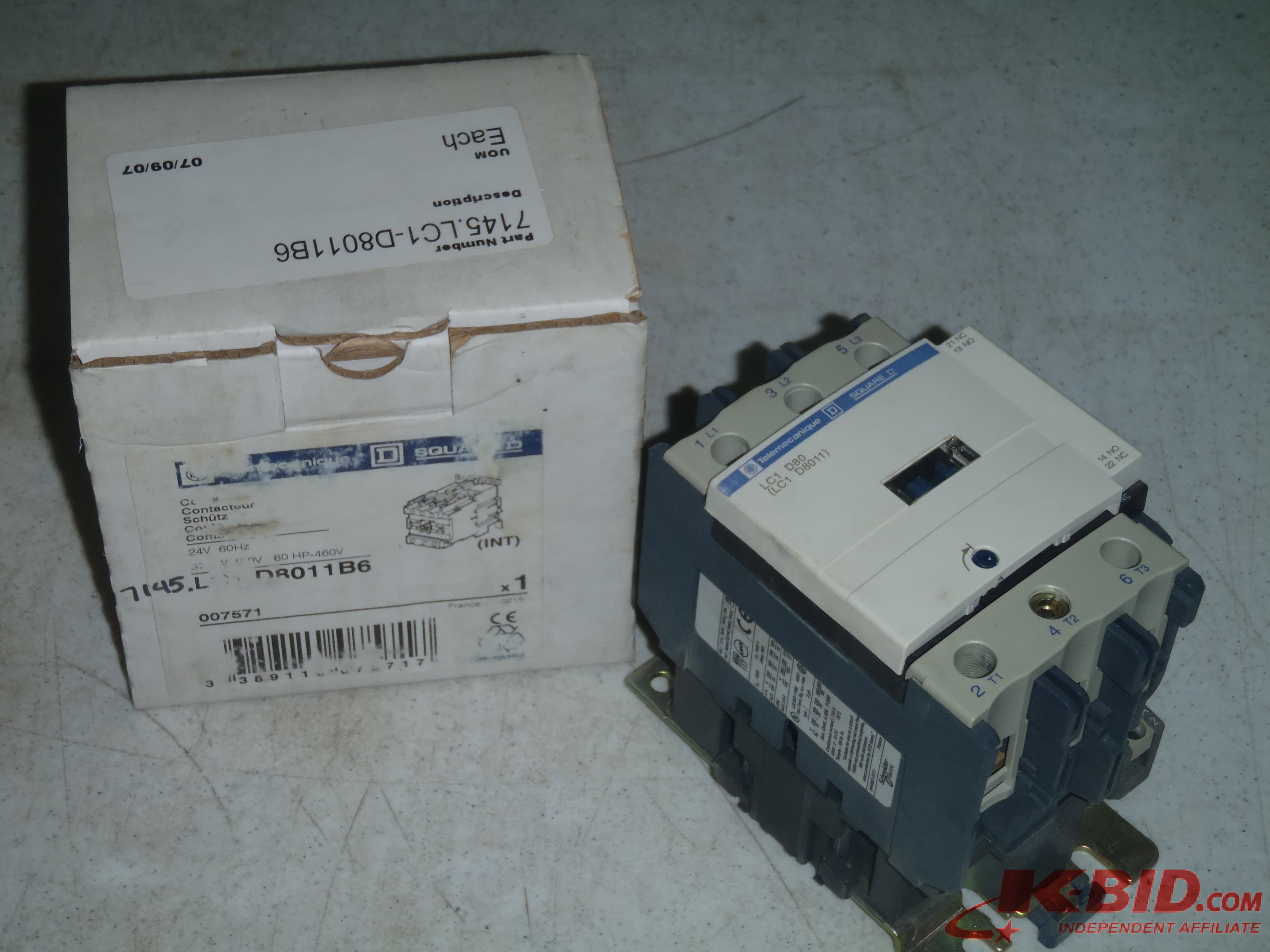 lot 201 image: TelemancaniqueSquare D LC1D8011B6 Contactor